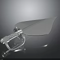 Silver Metal Dagger With Sharp Blade Decorative Hilt And Reflection On Black Smooth Surface